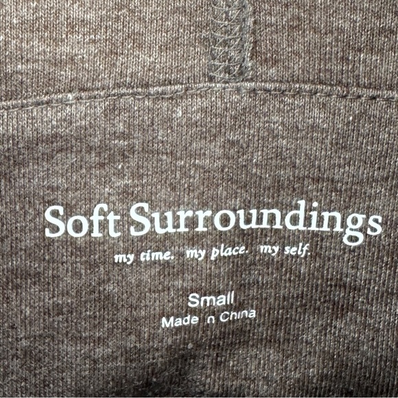 SOFT SURROUNDINGS Sweater Cowl Neck Asymmetrical Buttons Purple - Picture 5 of 7